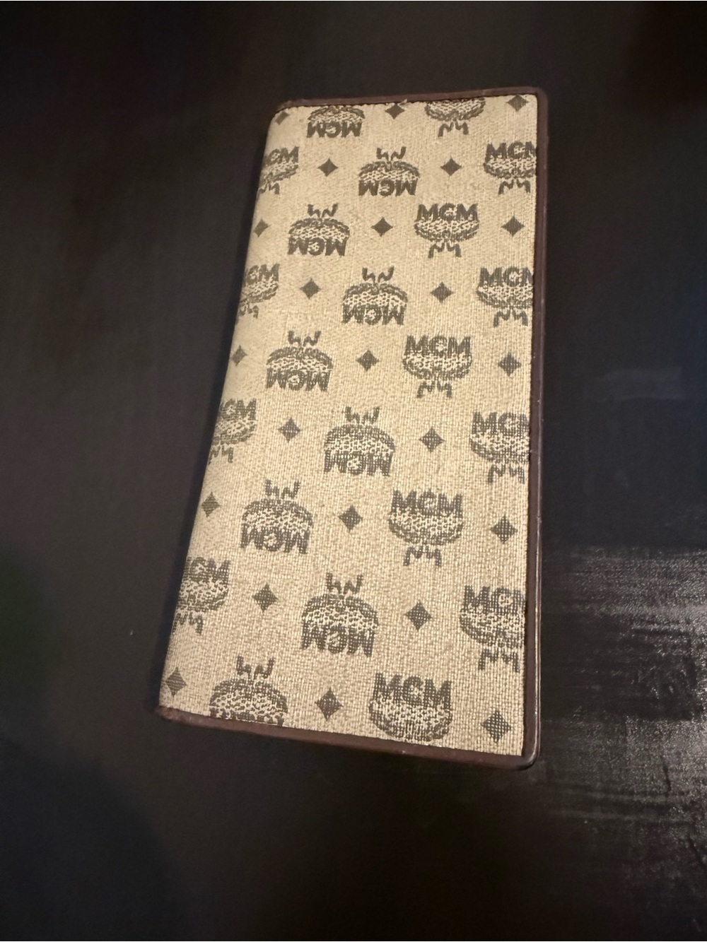 MCM Canvas Beige and Brown Wallet